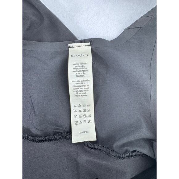 Spanx Shape My Day Firm Control Open Bust mid thigh Full bodysuit black XS - Picture 3 of 5